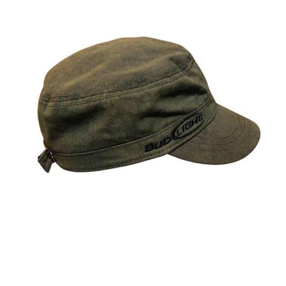 Bud Light Military Style Cadet Cap Army Green - Picture 3 of 11